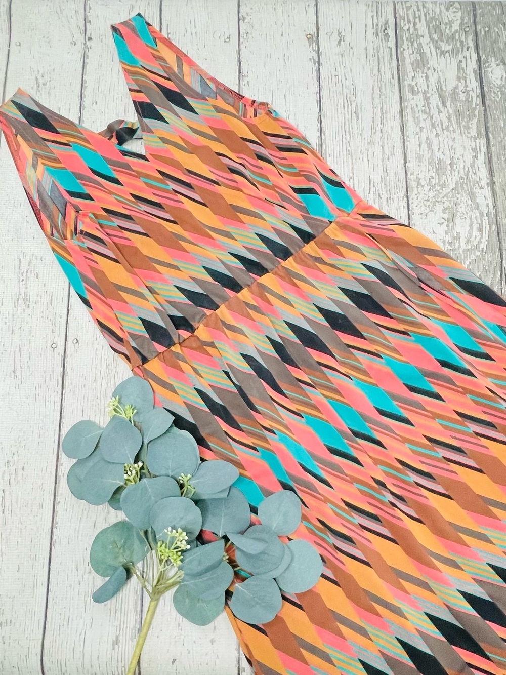 Stussy Diagonal Sleeveless Faux Wrap Dress